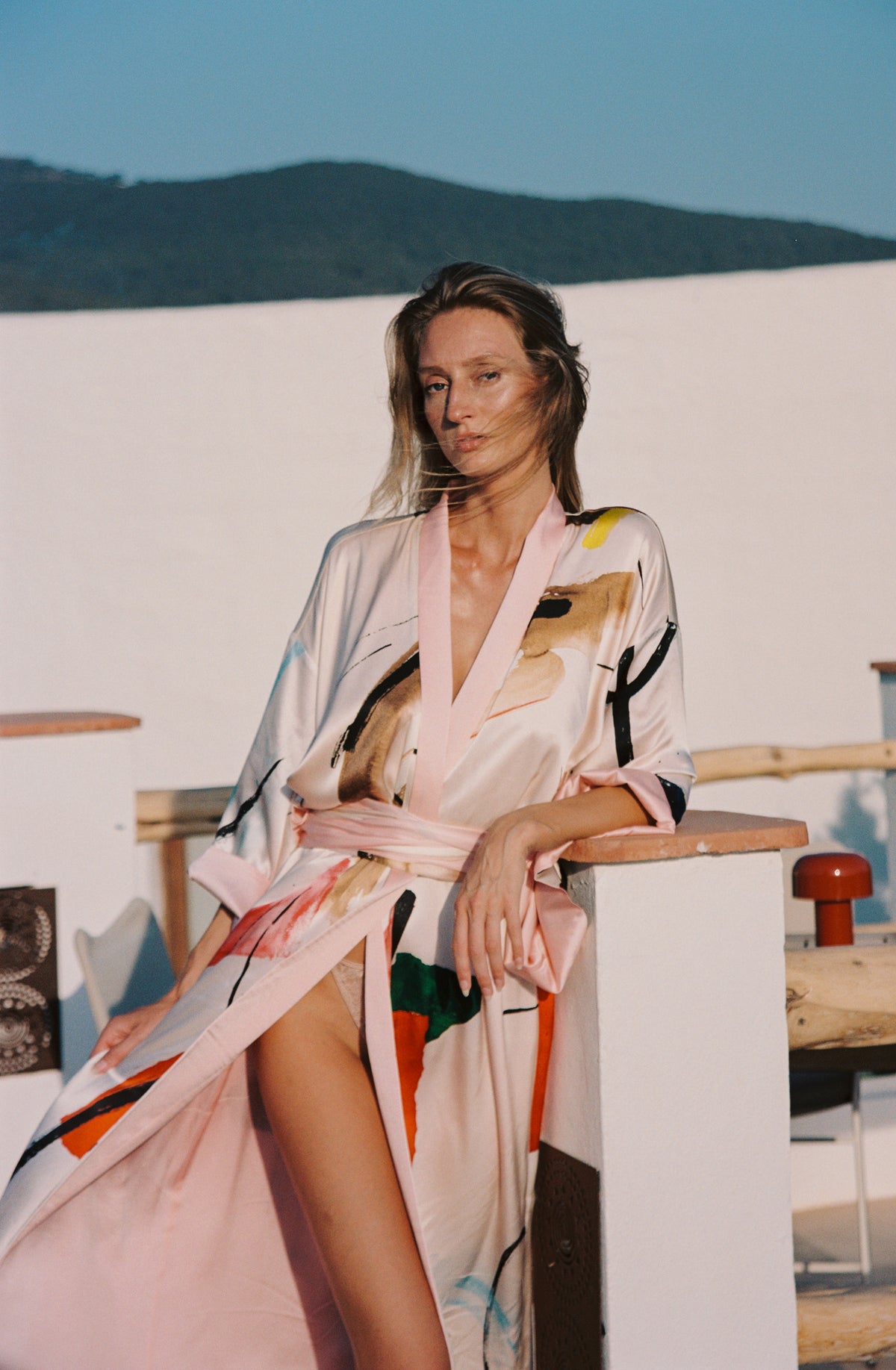 IBIZA HORIZON REVERSIBLE SILK KIMONO